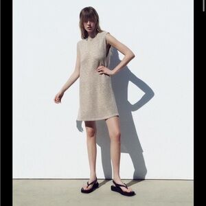 Zara M Metallic Thread Knit Dress
